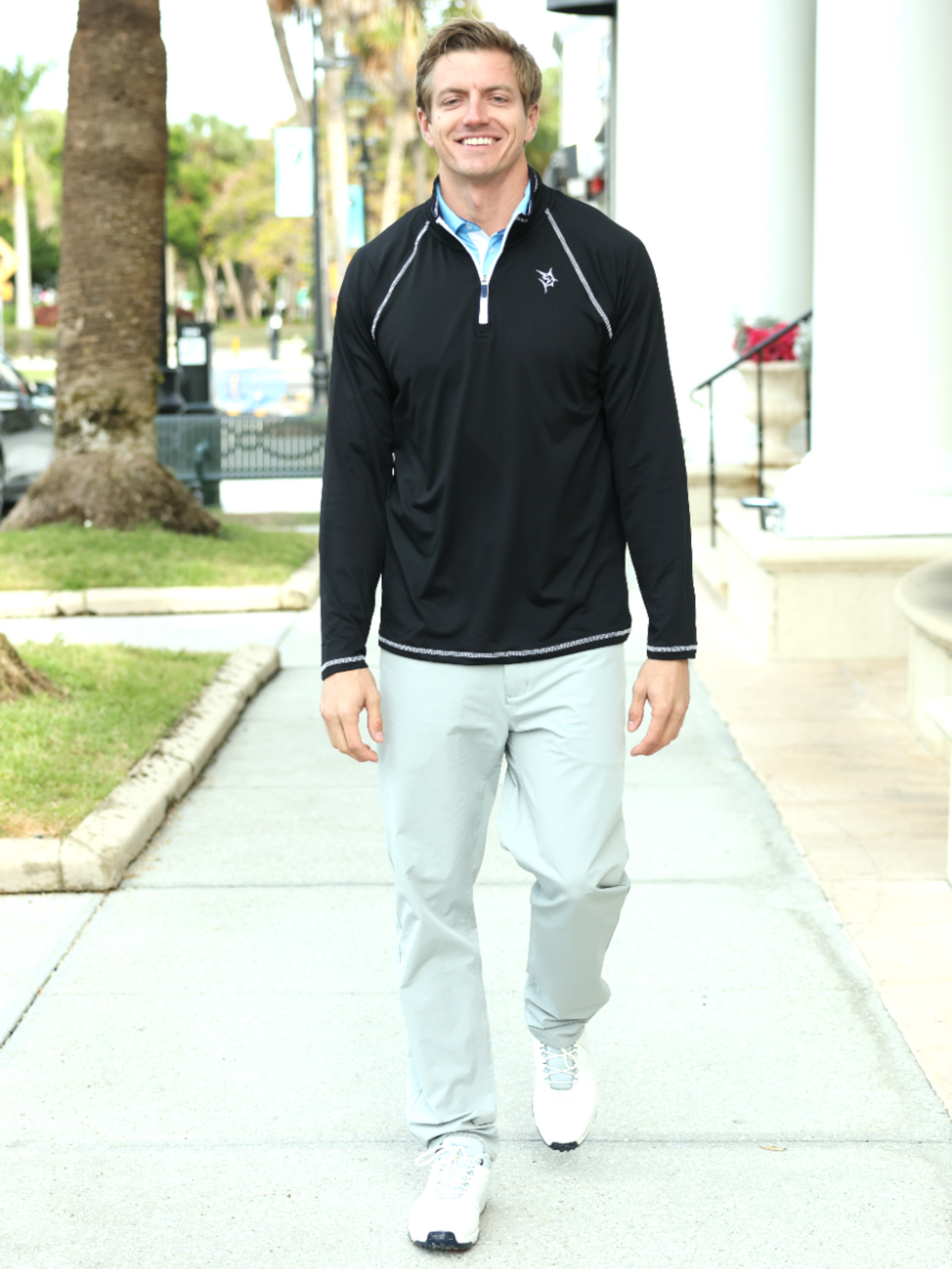 New Harbor 1/4 zip pullover Men's Black