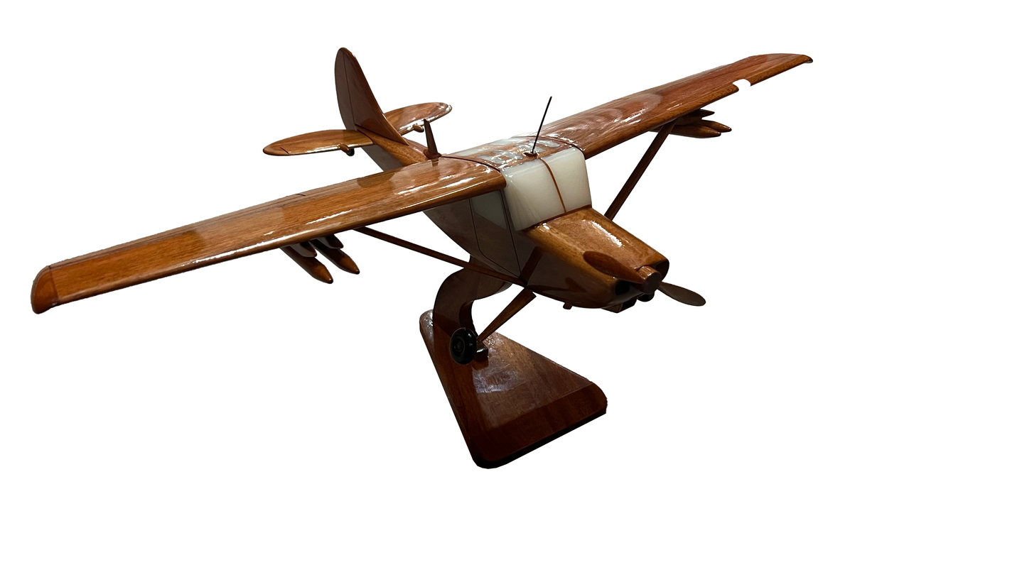 L-19 ( L19 ) Birddog Mahogany Wood Desktop Airplane Model