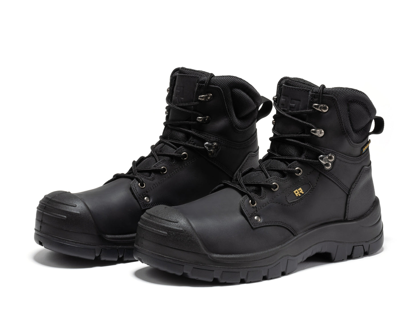 ROCKROOSTER Woodland Black 6 inch Waterproof Composite Toe Leather Work Boots AK662