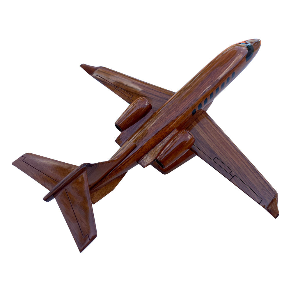 Lear45 Mahogany Wood Desktop Airplane Model