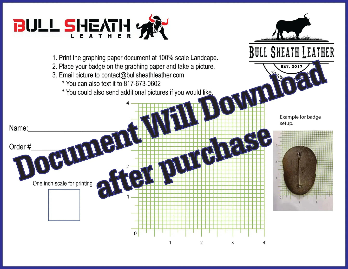 Federal Badge Wallet Small - Chestnut