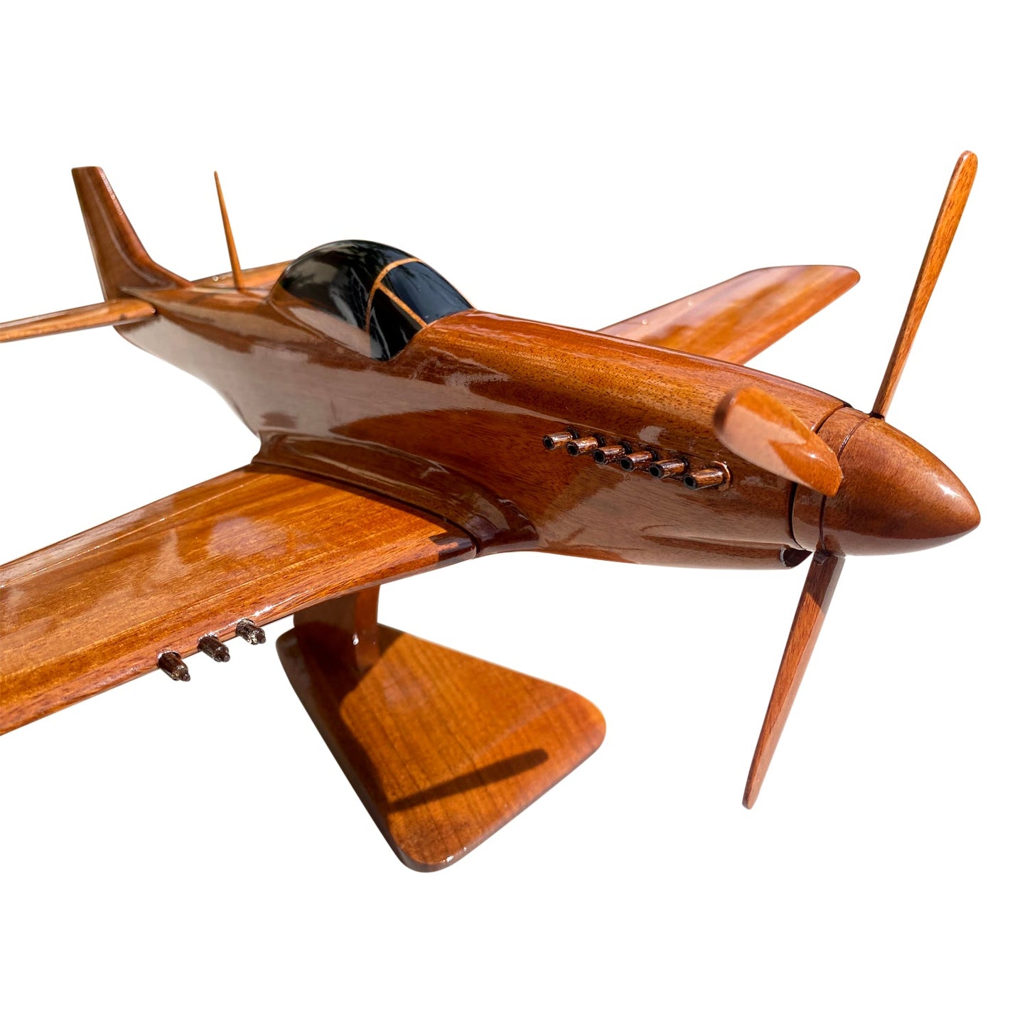 P-51 ( P51 ) Mustang Mahogany Wood Desktop Airplane Model