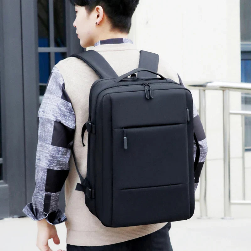 Expandable Waterproof Backpack with USB Port for Laptops