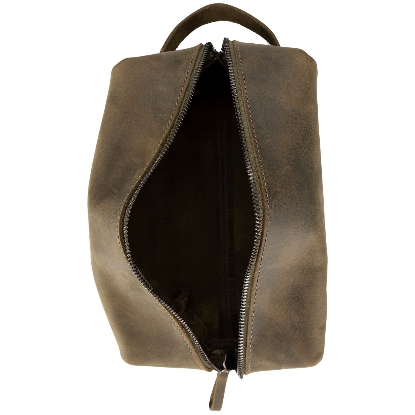 Oswego Men's Leather Dopp Kit & Small Travel Handbag