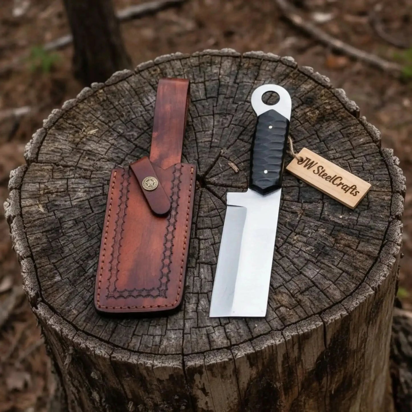 Custom hand Made D2 Steel Tanto knife MB-0094