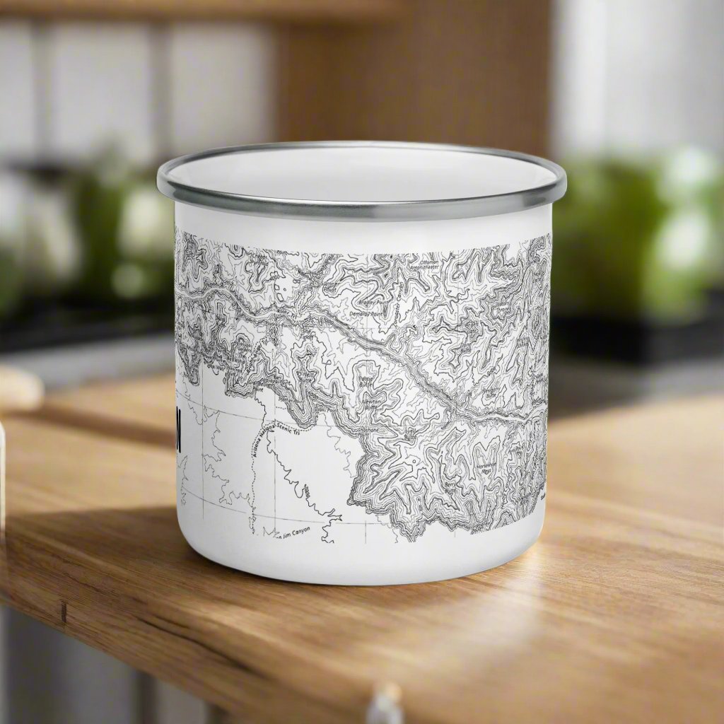 Grand Canyon National Park Topographic Camp Mug