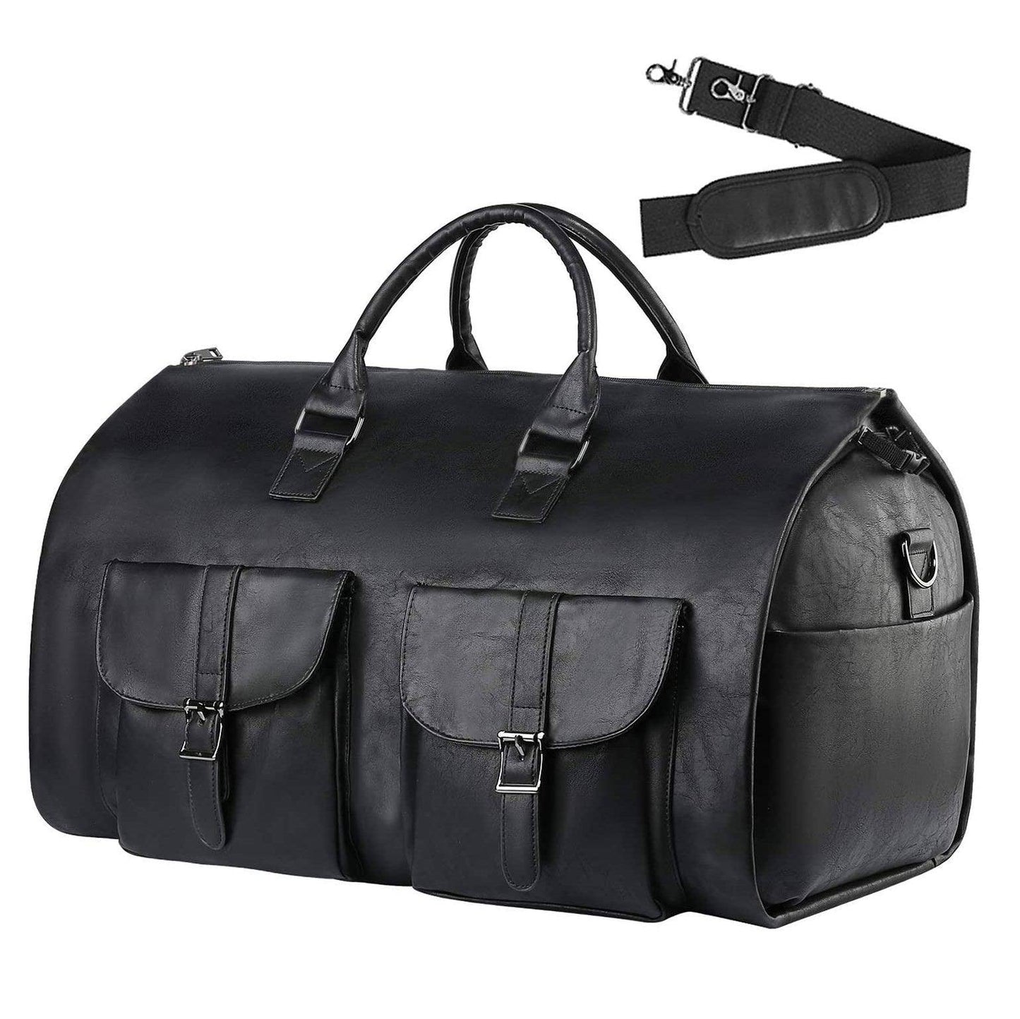 Pure Leather Duffel Bag – Classic 22″ Travel Weekender