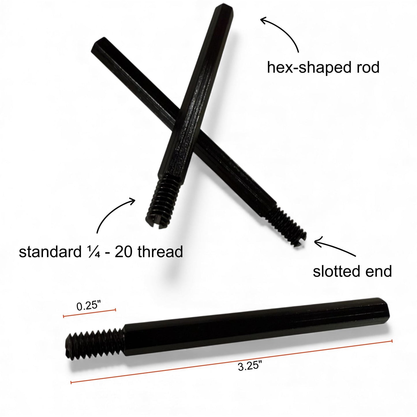 Hex Fire-Steel Replacement 3pk Ferro Rods for Scout, Flicker & Slicer Feather Knives