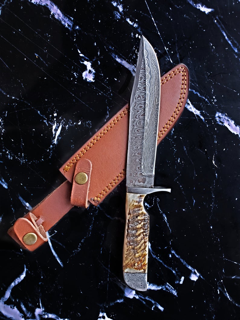 Damascus Bowie Knife