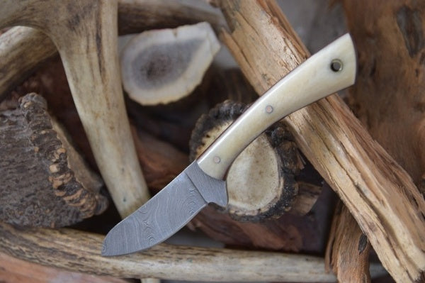 Ranch Handmade Damascus Steel Blade EDC Skinner Knife