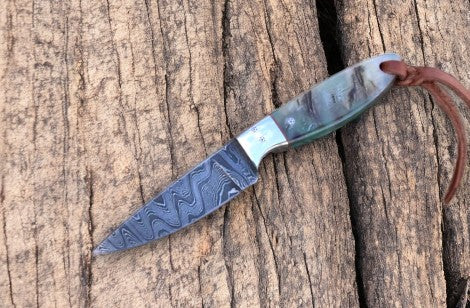 Working Buckaroo Knife – Sheep Horn Handle, 6.25"