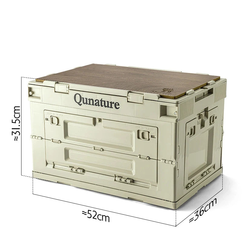 55L & 30L Folding Storage Box with Tabletop & Lid and Handle