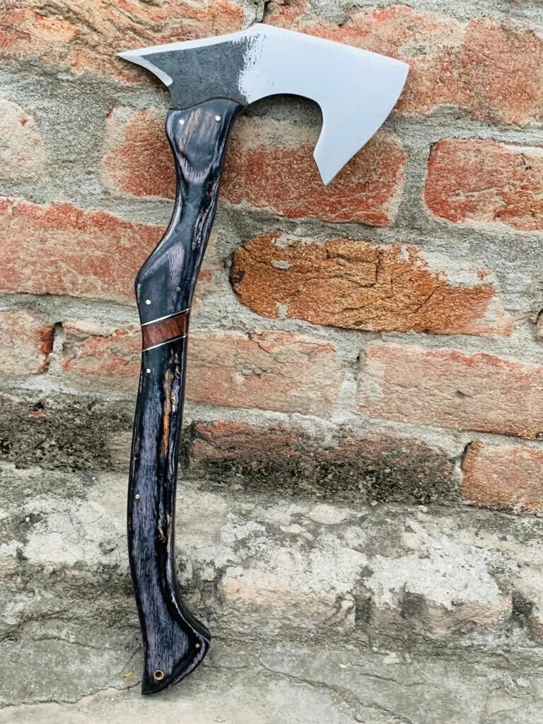 Precision Throwing Tomahawk with Custom Handmade Forged 1095 Steel Blade and Exotic Rosewood Handle – Strike Master