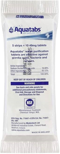 New Aquatab Water Purification Tablet Packs coming!