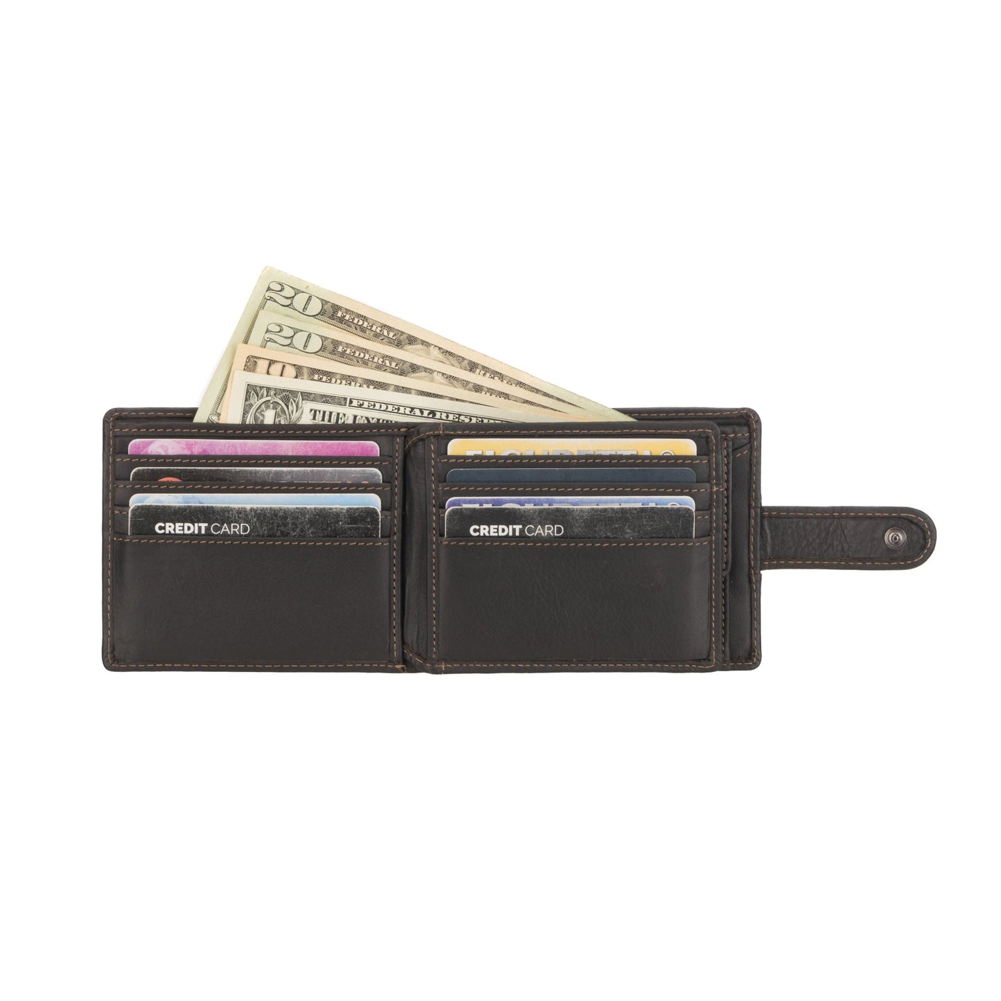 Phoenix Clip Wallet Brown