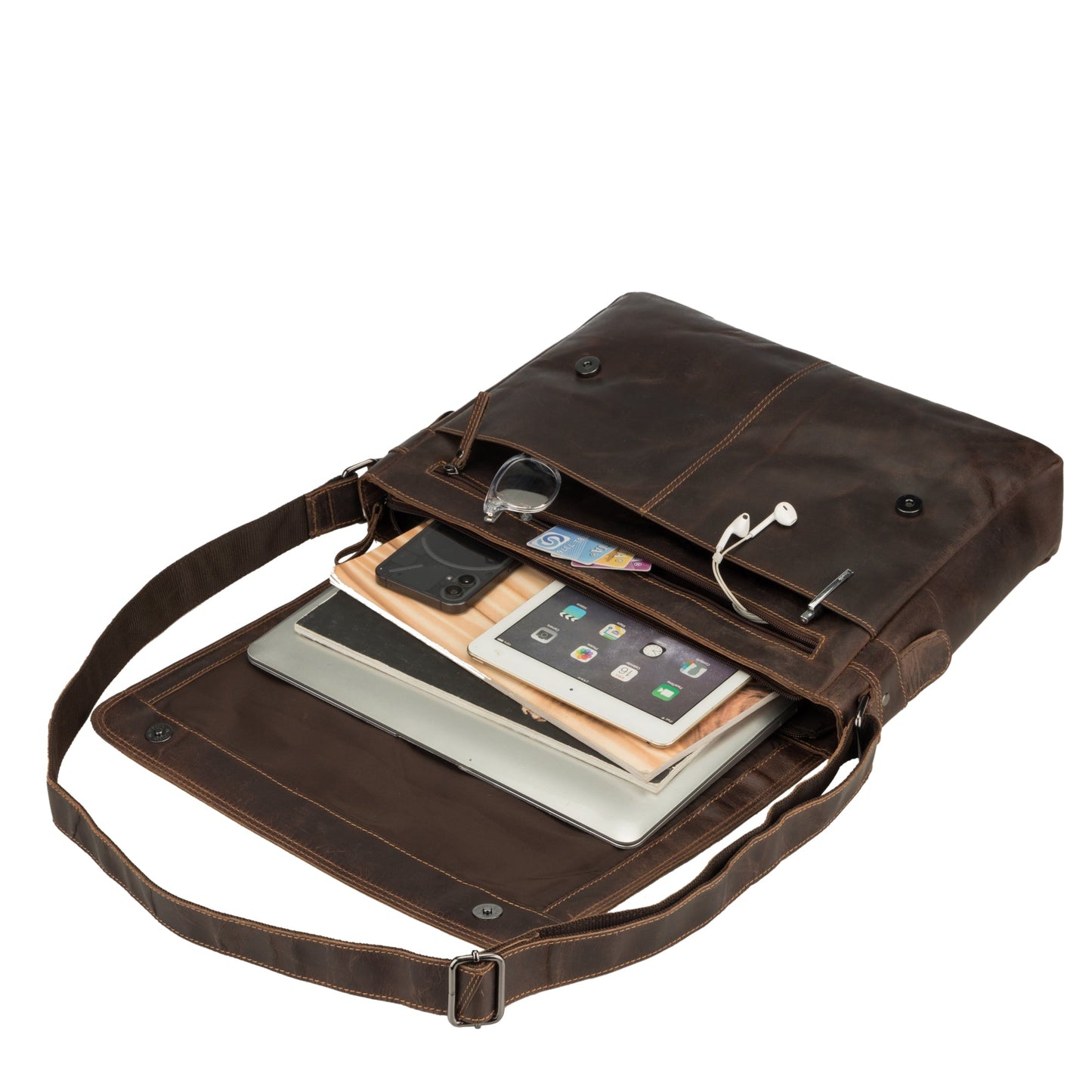 Richmond Messenger Bag 16" Brown