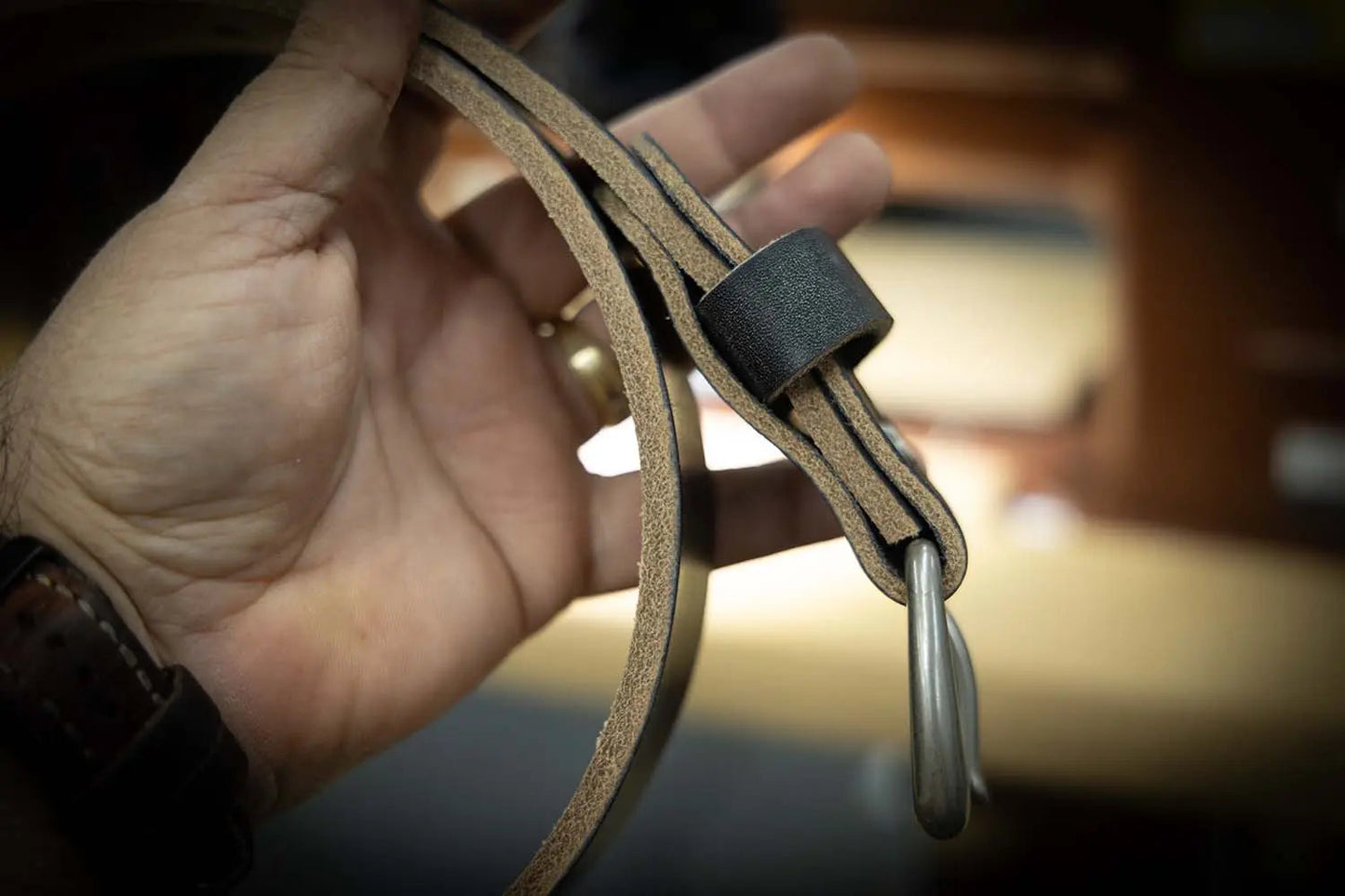 Men's Leather Belt - Black