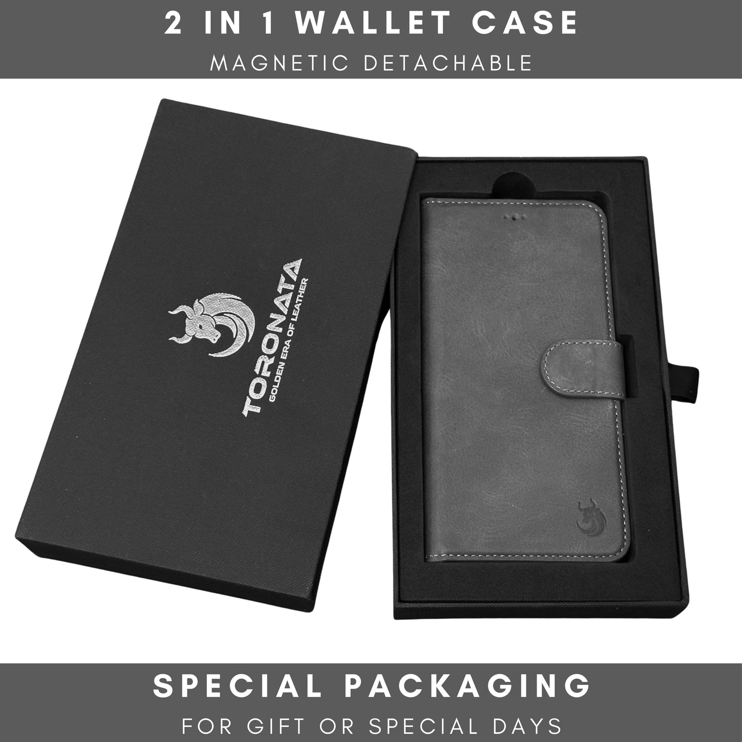 Vegas Premium Leather iPhone 15 Plus Wallet Case with MagSafe | Detachable RFID Blocking Luxury Wallet