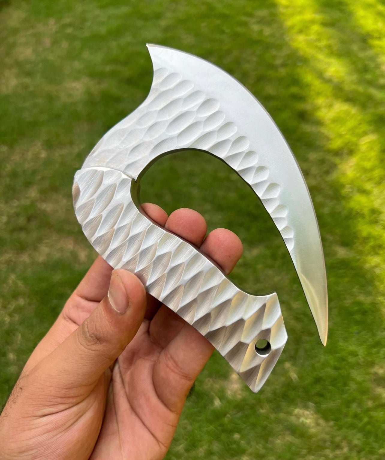 "Exquisite Handforged D2 Steel Ulu Knife