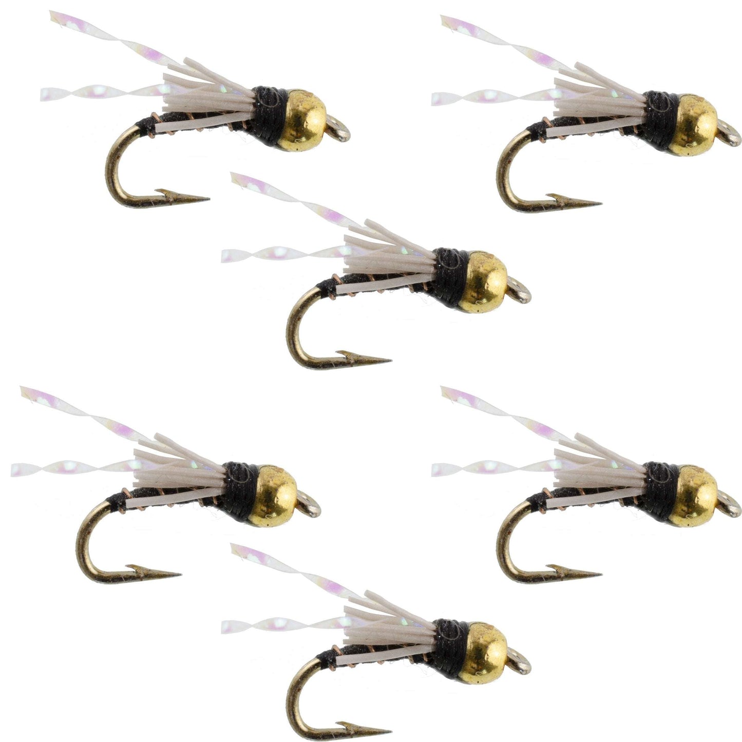 Beadhead Black 3 Dollar Dip Serendipity Wet Fly Fishing Flies - 6 Flies Hook Size 18