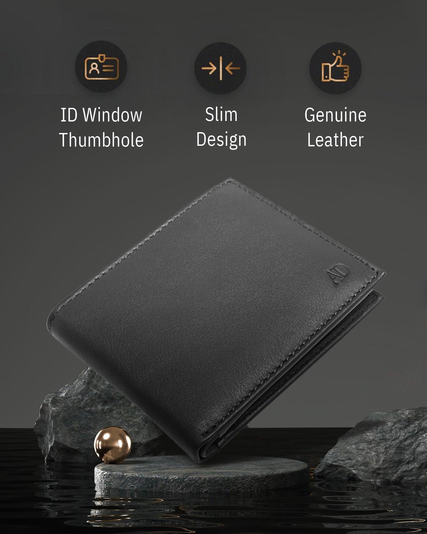Bifold Wallet With Flip-Up ID Window