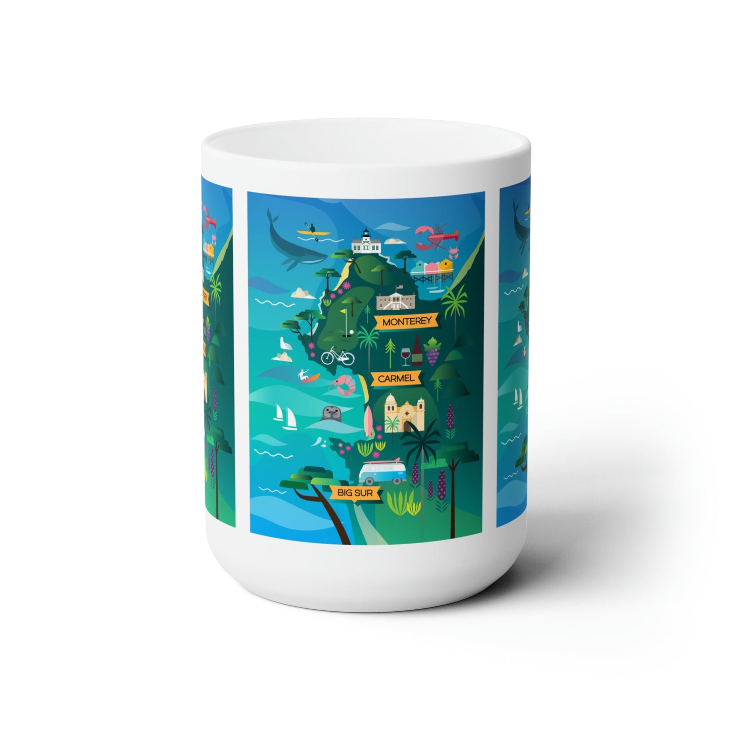 Monterey + Carmel Ceramic Mug 11oz or 15oz
