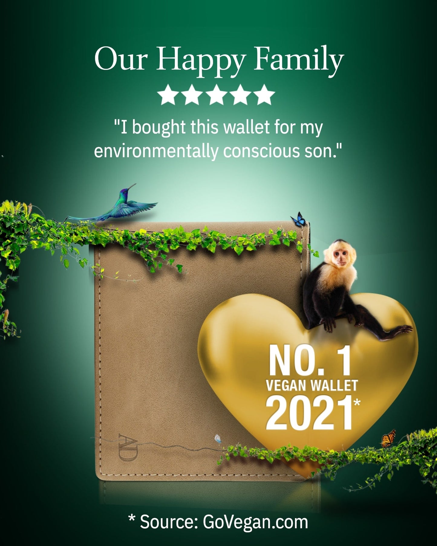 Vegan Leather Bifold Wallet