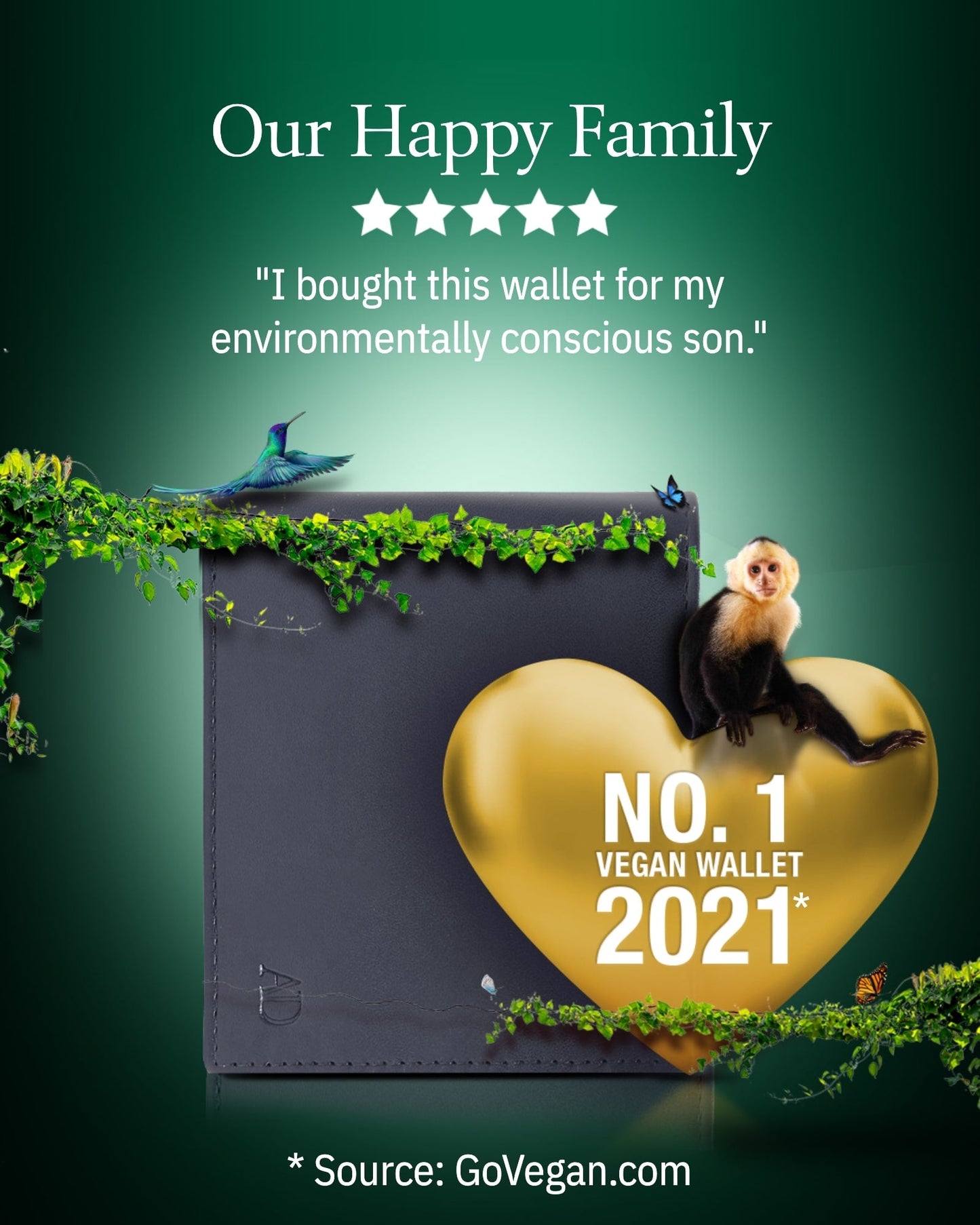 Vegan Leather Bifold Wallet