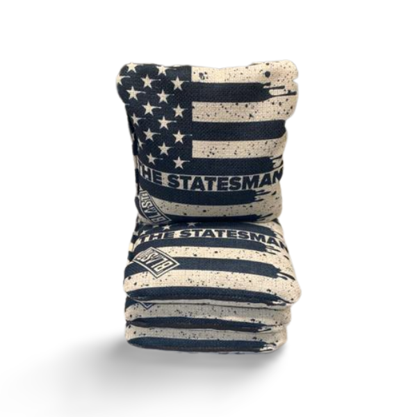The Statesmen Pro Cornhole Bags (6/9).  Flat fill, smaller profile.