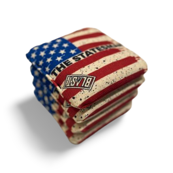 The Statesmen Pro Cornhole Bags (6/9).  Flat fill, smaller profile.