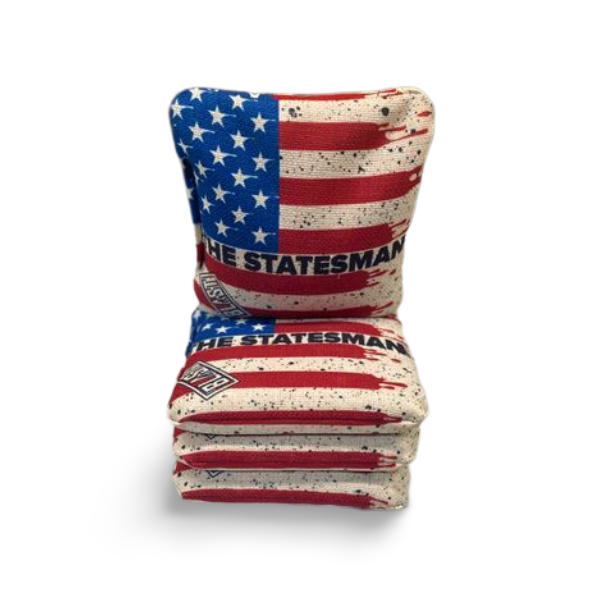 The Statesmen Pro Cornhole Bags (6/9).  Flat fill, smaller profile.