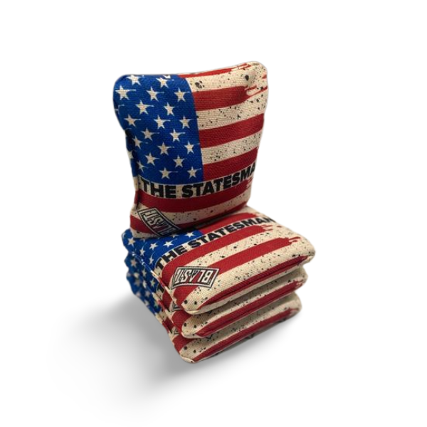 The Statesmen Pro Cornhole Bags (6/9).  Flat fill, smaller profile.
