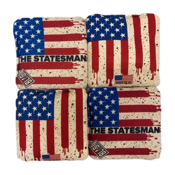 The Statesmen Pro Cornhole Bags (6/9).  Flat fill, smaller profile.