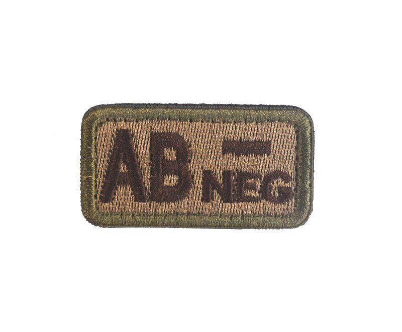 Embroidered Tactical Blood Type Patch - Essential Velcro ID for First Responders