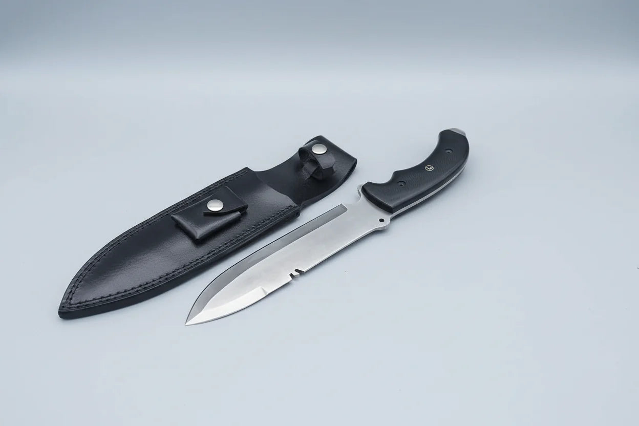 Spear Point Bowie Knife D2 Steel G10 Micarta