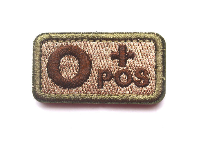 Embroidered Tactical Blood Type Patch - Essential Velcro ID for First Responders