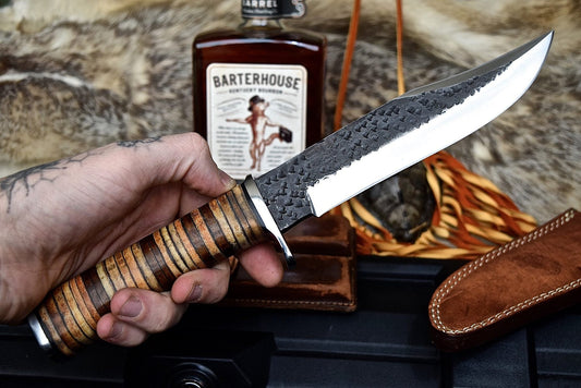 Handcrafted Big Hunting Knife with High-Carbon 1095 Steel Blade
