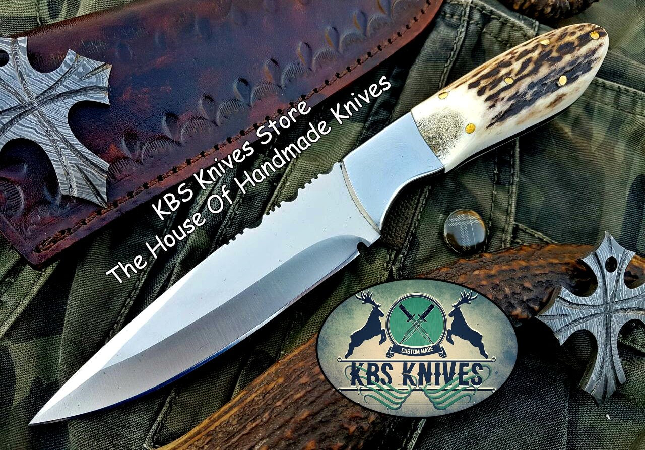 Custom Handmade D2 Tool Steel Hunting Skinning Knife