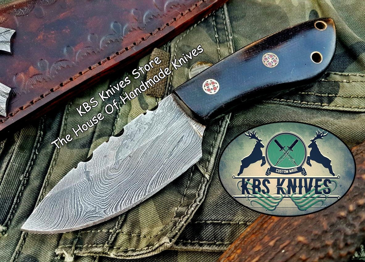 Custom Handmade Damascus Steel Skinning Knife