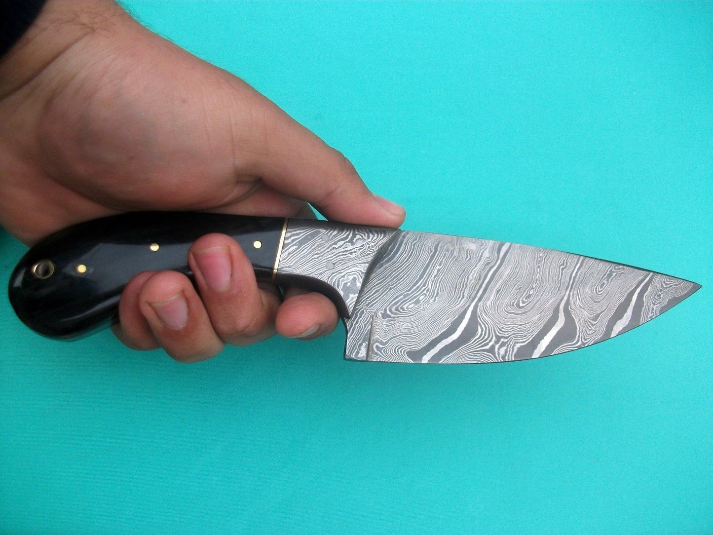 Custom Handmade Damascus Precision Hunter Skinning Knife KBS Knives Store