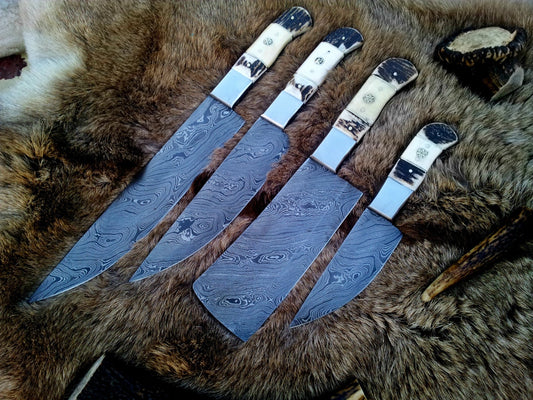 Damascus Kitchen Knives Set