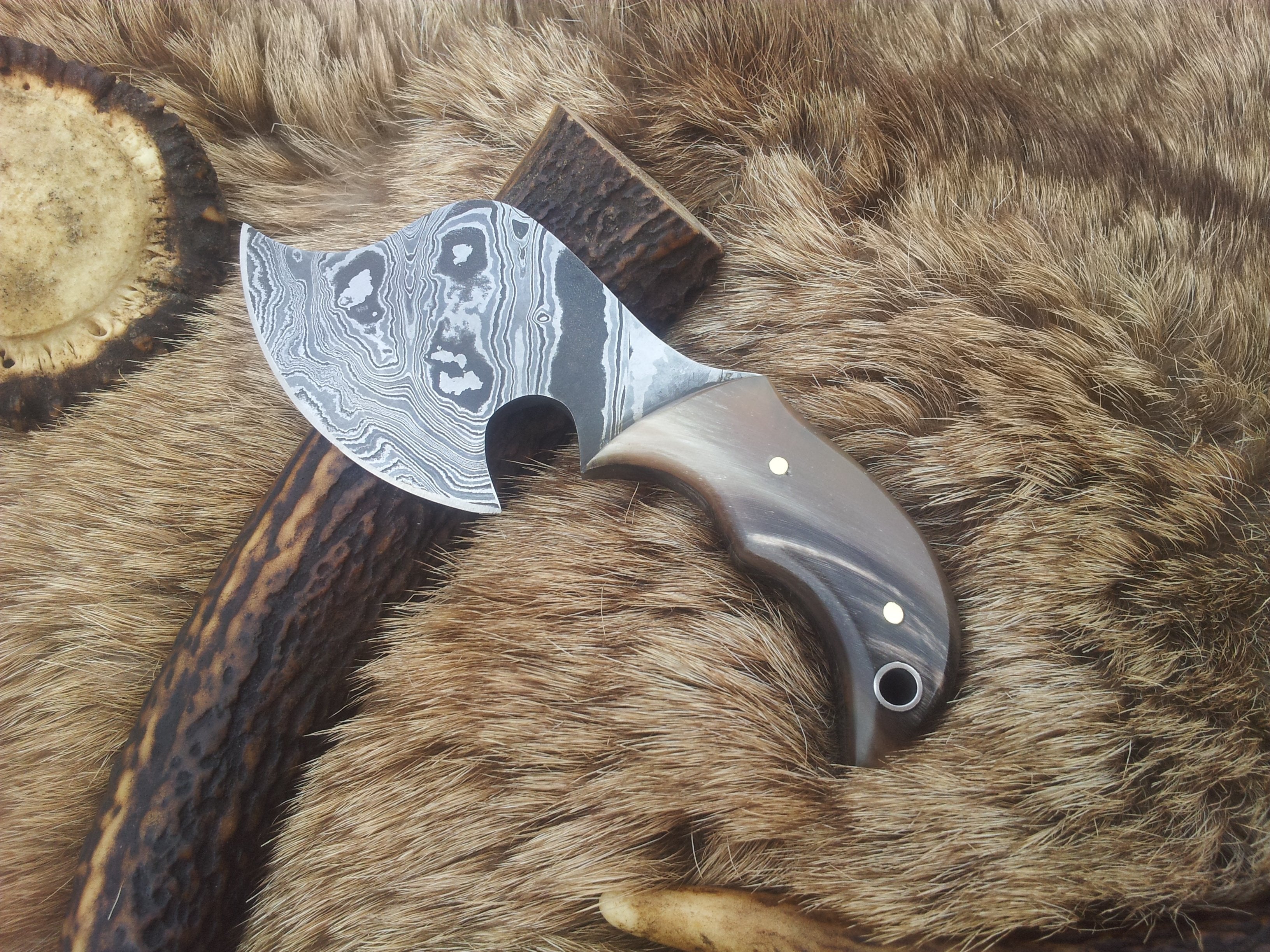Damascus Blade Mini Skinning Axe – SCY-Dist.com