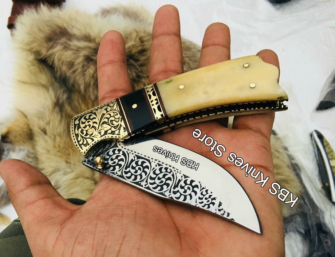 Custom Handmade D2 Steel Blade Pocket/Folding Knif