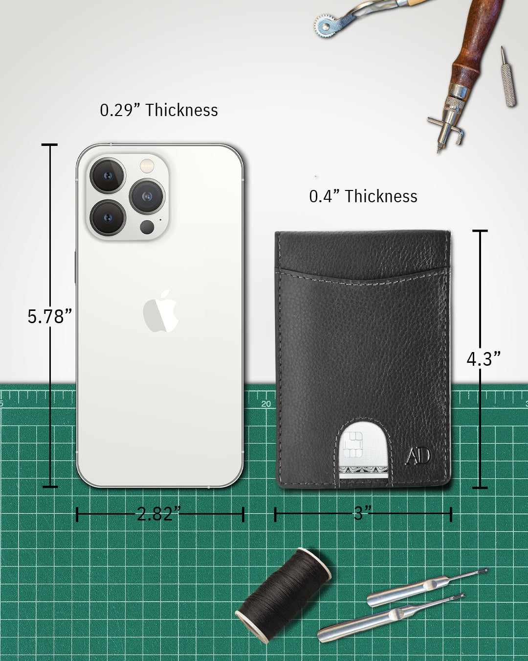 Slim Money Clip Bifold Wallet