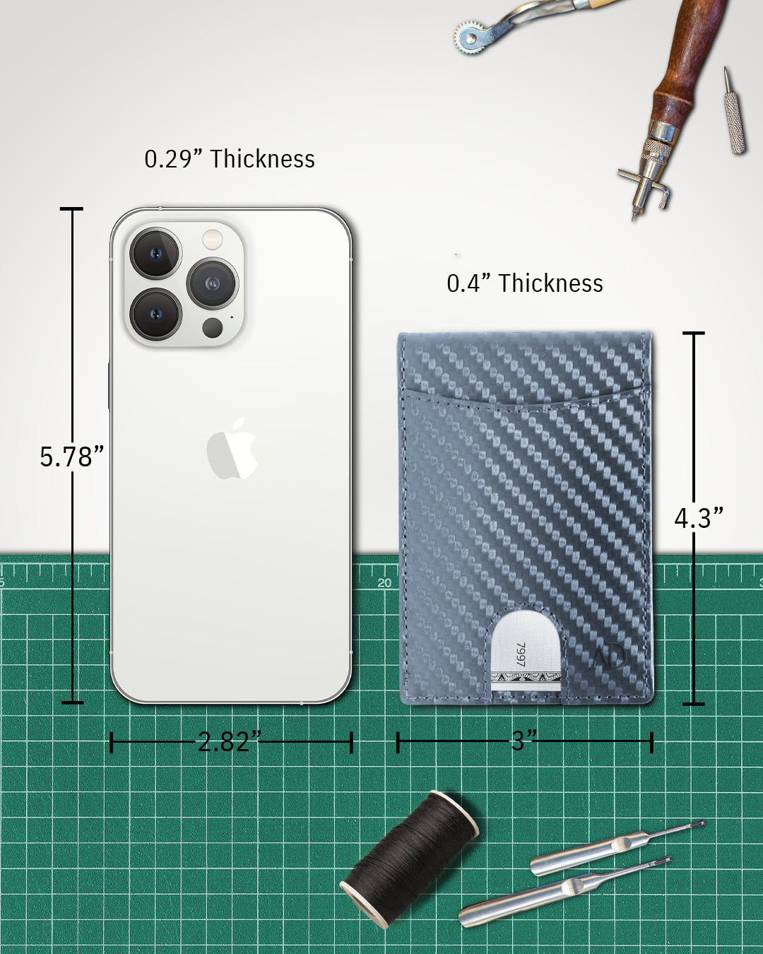 Slim Money Clip Bifold Wallet