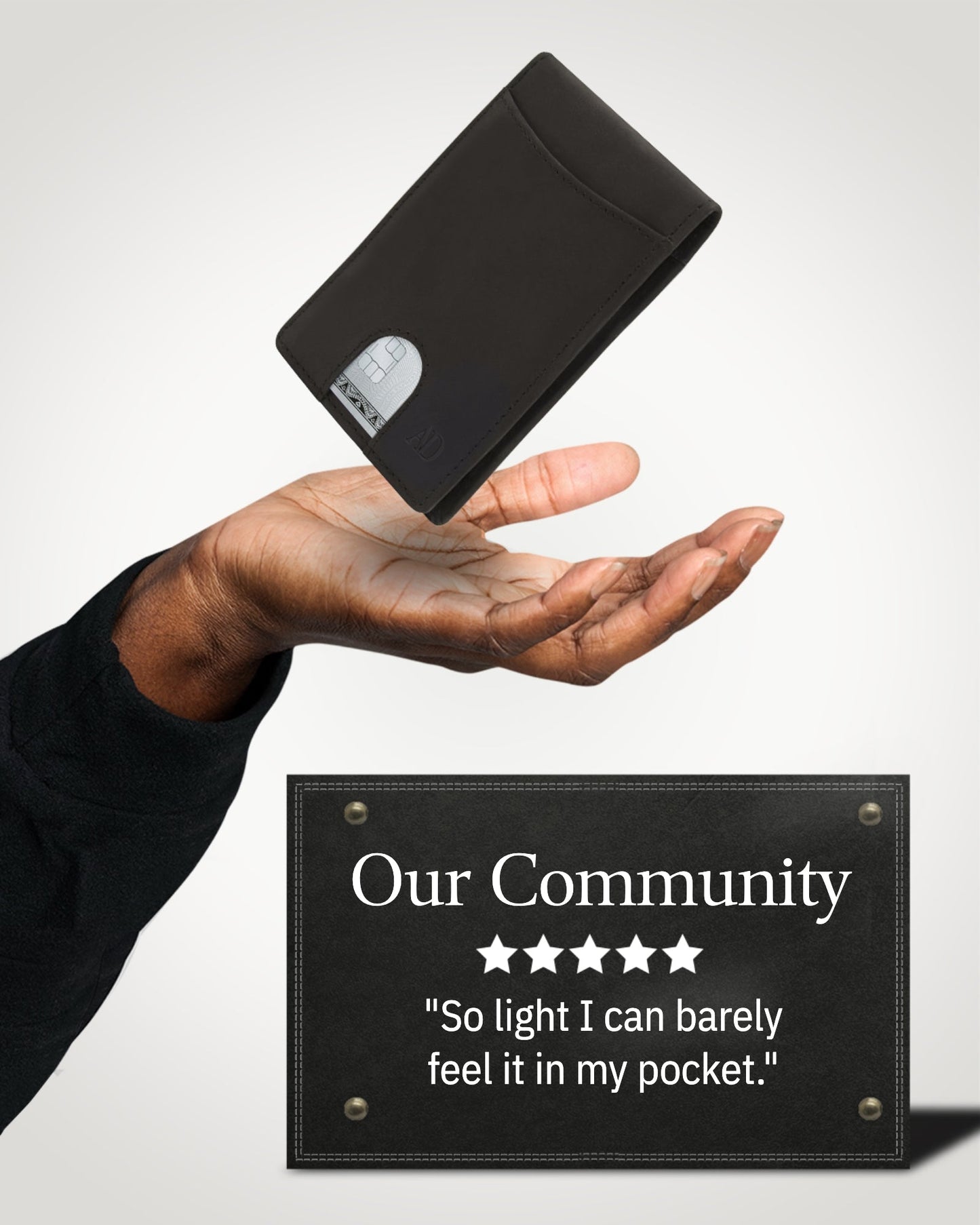 Slim Money Clip Bifold Wallet