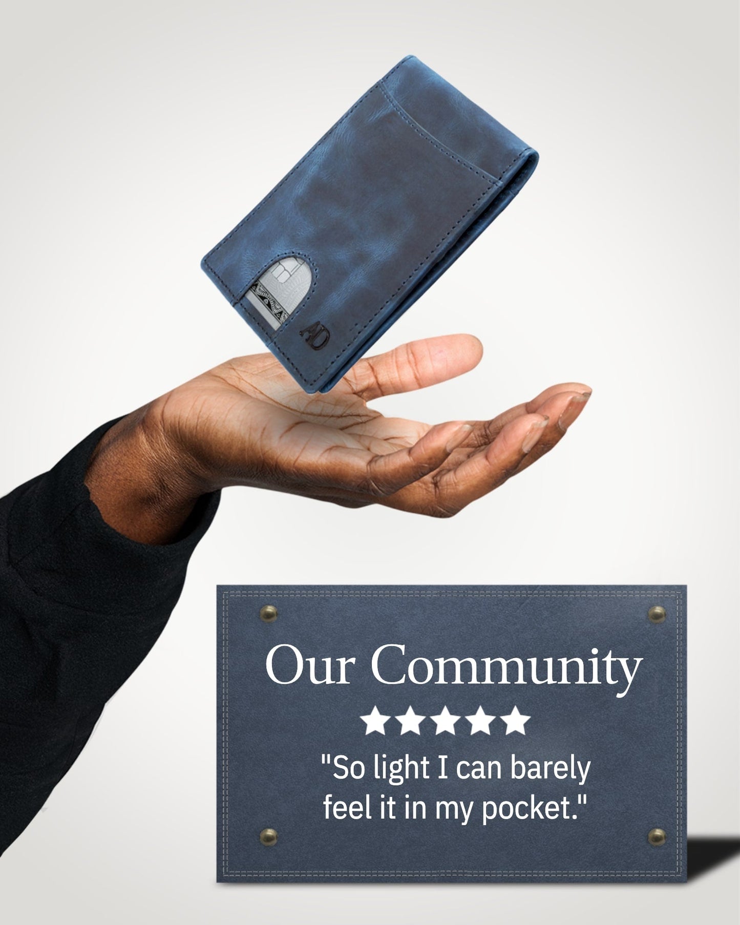 Slim Money Clip Bifold Wallet