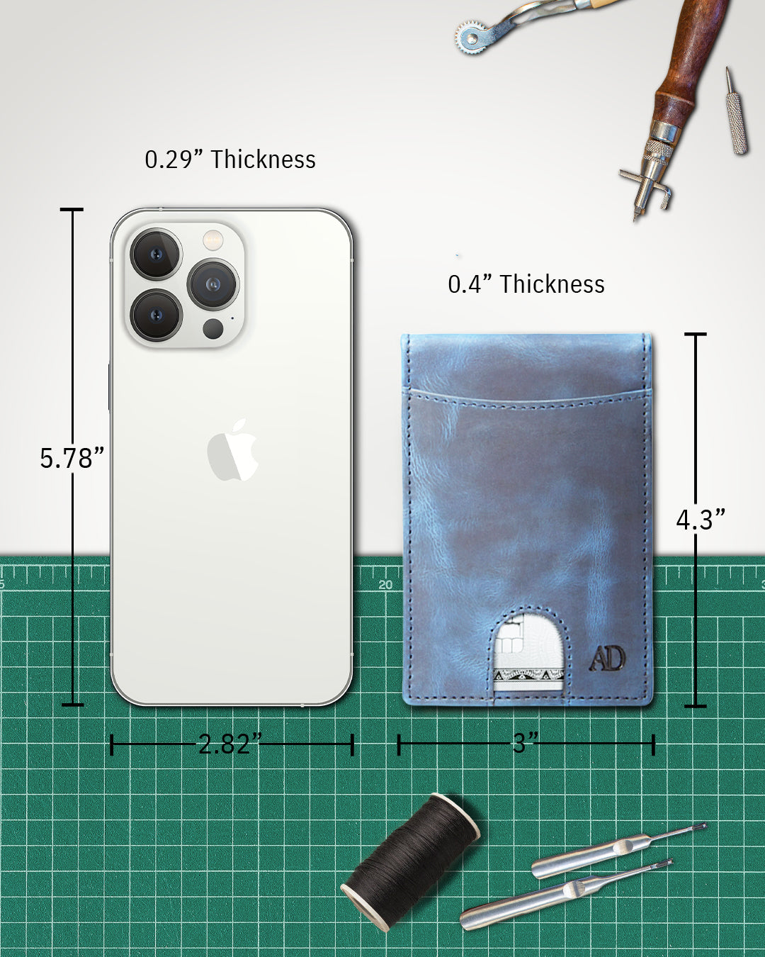 Slim Money Clip Bifold Wallet