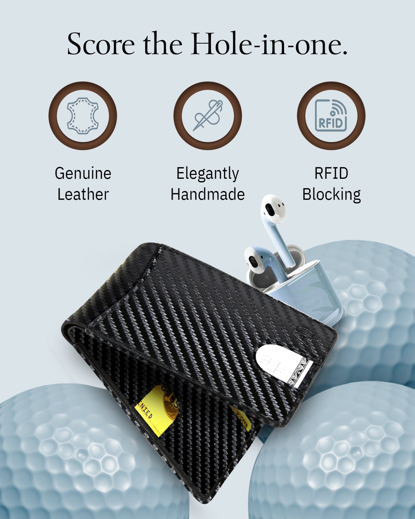 Pull Strap Bifold Wallet