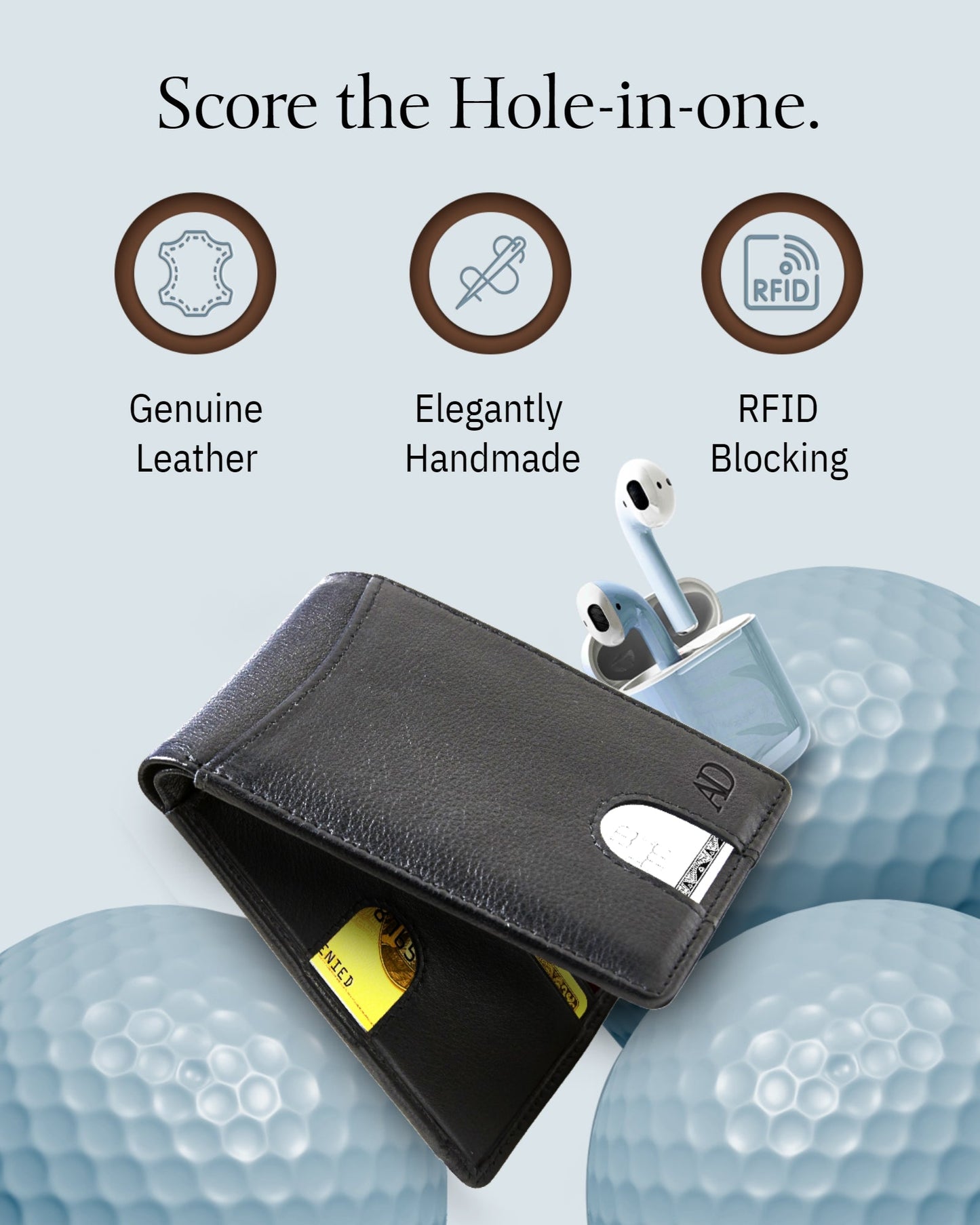 Pull Strap Bifold Wallet